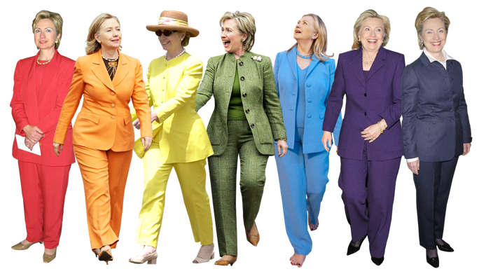 Hillary Clinton Colored Suits Blank Meme Template