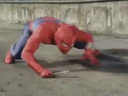 High Quality Spiderman hitting floor Blank Meme Template