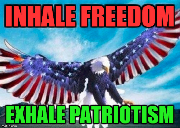 Have a great memorial weekend, thank our troops. | INHALE FREEDOM; EXHALE PATRIOTISM | image tagged in memorial day,patriotic eagle,support our troops | made w/ Imgflip meme maker