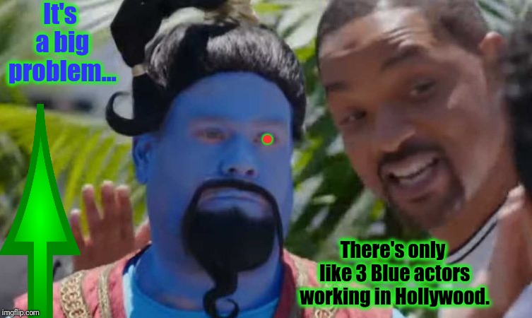 It's a big problem... There's only like 3 Blue actors working in Hollywood. . | made w/ Imgflip meme maker