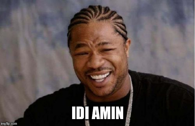 Yo Dawg Heard You Meme | IDI AMIN | image tagged in memes,yo dawg heard you | made w/ Imgflip meme maker