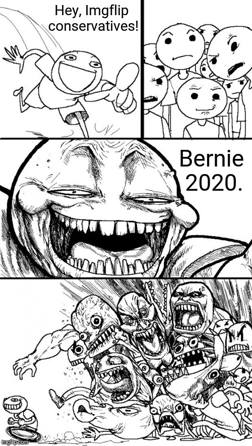 Hey Internet Meme | Hey, Imgflip conservatives! Bernie 2020. | image tagged in memes,hey internet | made w/ Imgflip meme maker