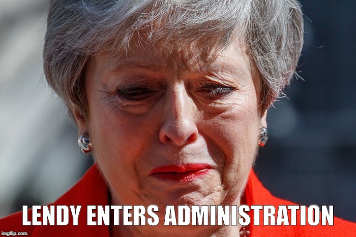 Theresa May saddened by the demise of Lendy #Lexit