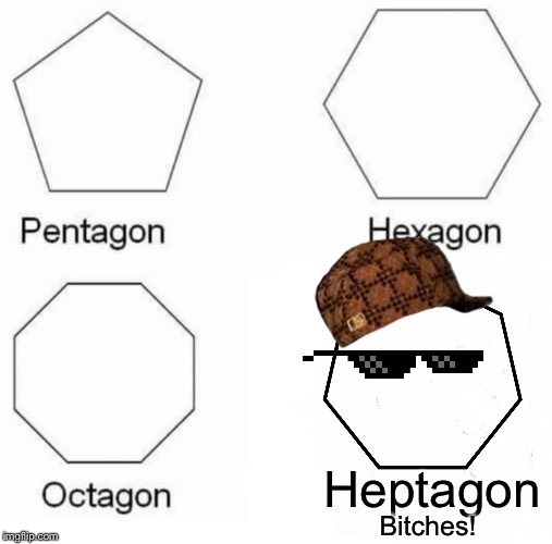 Deal with it! | Heptagon; Bitches! | image tagged in memes,pentagon hexagon octagon | made w/ Imgflip meme maker