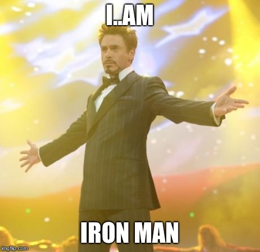 Robert Downey Jr Iron Man | I..AM IRON MAN | image tagged in robert downey jr iron man | made w/ Imgflip meme maker