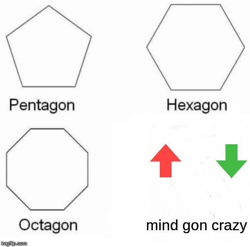 Pentagon Hexagon Octagon Meme | mind gon crazy | image tagged in memes,pentagon hexagon octagon | made w/ Imgflip meme maker