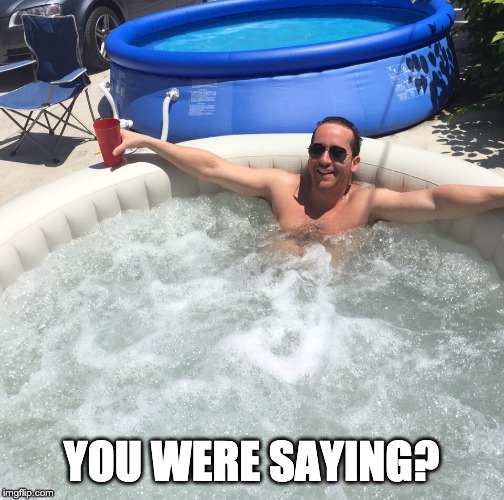 hottube | YOU WERE SAYING? | image tagged in hottube | made w/ Imgflip meme maker