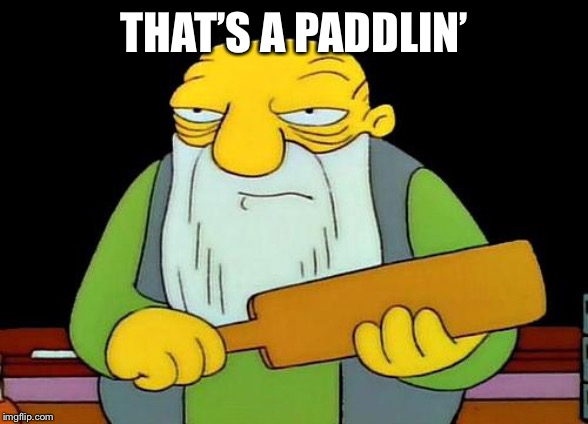 That's a paddlin' Meme | THAT’S A PADDLIN’ | image tagged in memes,that's a paddlin' | made w/ Imgflip meme maker