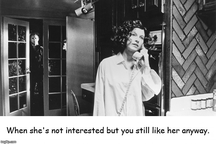 Don't you hate that? | When she's not interested but you still like her anyway. | image tagged in halloween,michael myers,memes | made w/ Imgflip meme maker