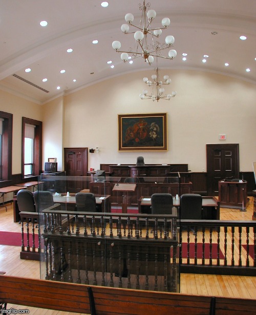Historic Courtroom | image tagged in historic courtroom | made w/ Imgflip meme maker