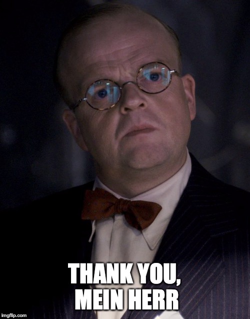 Dr. Zola bow tie  | THANK YOU, MEIN HERR | image tagged in dr zola bow tie | made w/ Imgflip meme maker