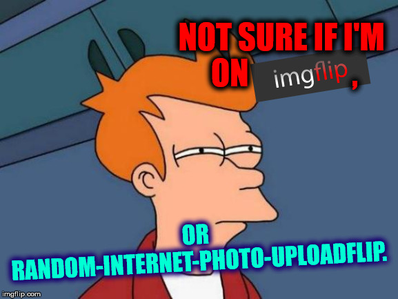 When I See The Front Page's Top Reposts | NOT SURE IF I'M ON                 , OR RANDOM-INTERNET-PHOTO-UPLOADFLIP. | image tagged in memes,futurama fry,reposts,try hard,funny,imgflip | made w/ Imgflip meme maker