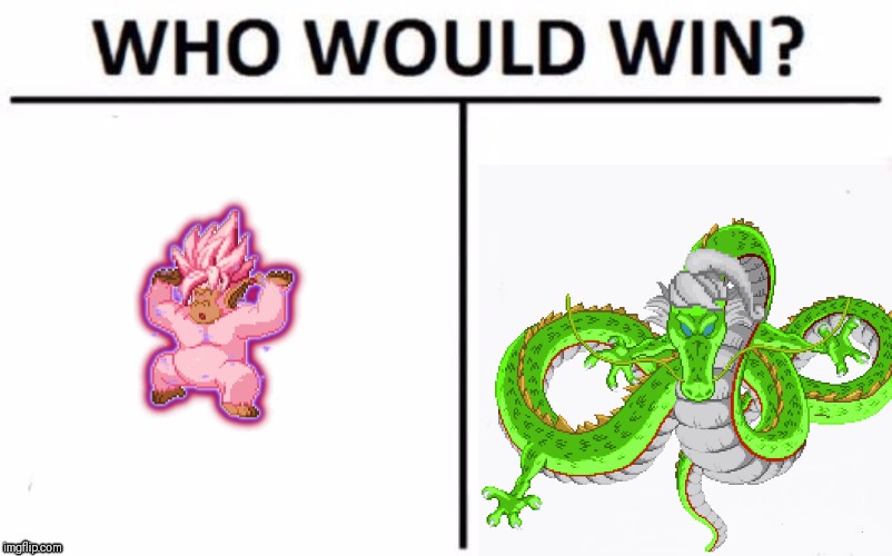 Who will gagner | image tagged in dragon ball z,monkey,dragon | made w/ Imgflip meme maker