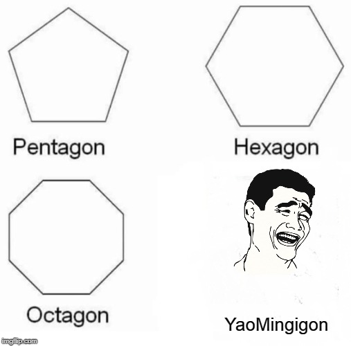 Pentagon Hexagon Octagon Meme | YaoMingigon | image tagged in memes,pentagon hexagon octagon | made w/ Imgflip meme maker