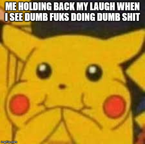 poooo | ME HOLDING BACK MY LAUGH WHEN I SEE DUMB FUKS DOING DUMB SHIT | image tagged in poooo | made w/ Imgflip meme maker