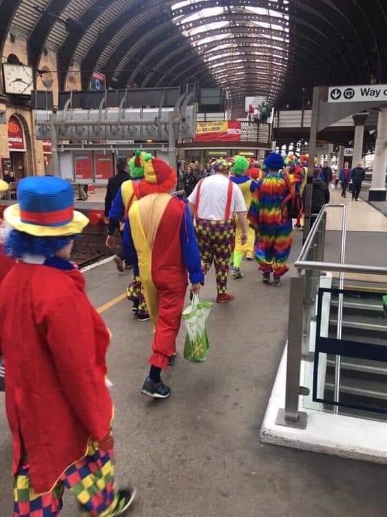 Subway clowns Blank Meme Template
