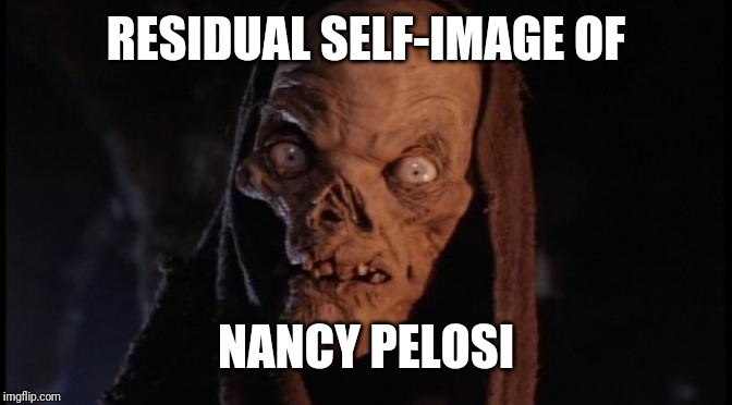 Crypt Keeper | RESIDUAL SELF-IMAGE OF; NANCY PELOSI | image tagged in nancy pelosi,matrix,horror movie,politics lol | made w/ Imgflip meme maker