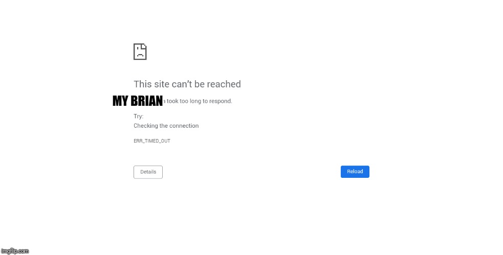 Chrome error | MY BRIAN | image tagged in chrome error | made w/ Imgflip meme maker