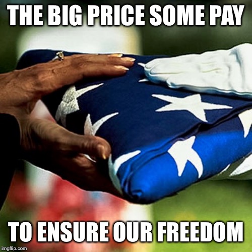 MEMORIAL DAY | THE BIG PRICE SOME PAY; TO ENSURE OUR FREEDOM | image tagged in memorial day | made w/ Imgflip meme maker