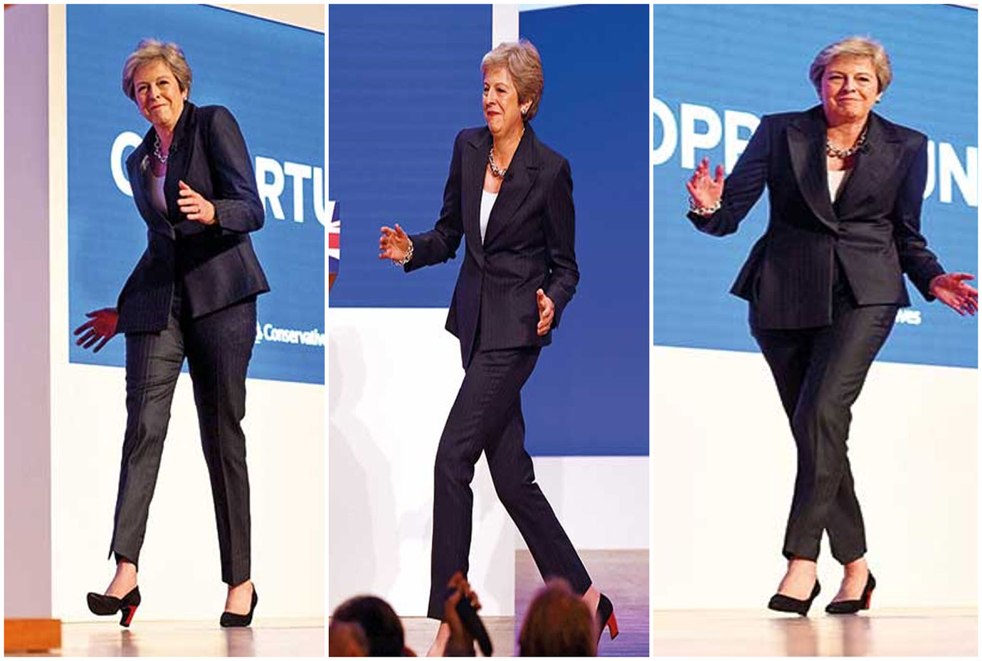 Teresa May dancing Blank Meme Template