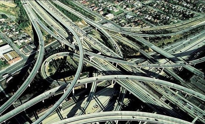 interstate highway interchange Blank Meme Template