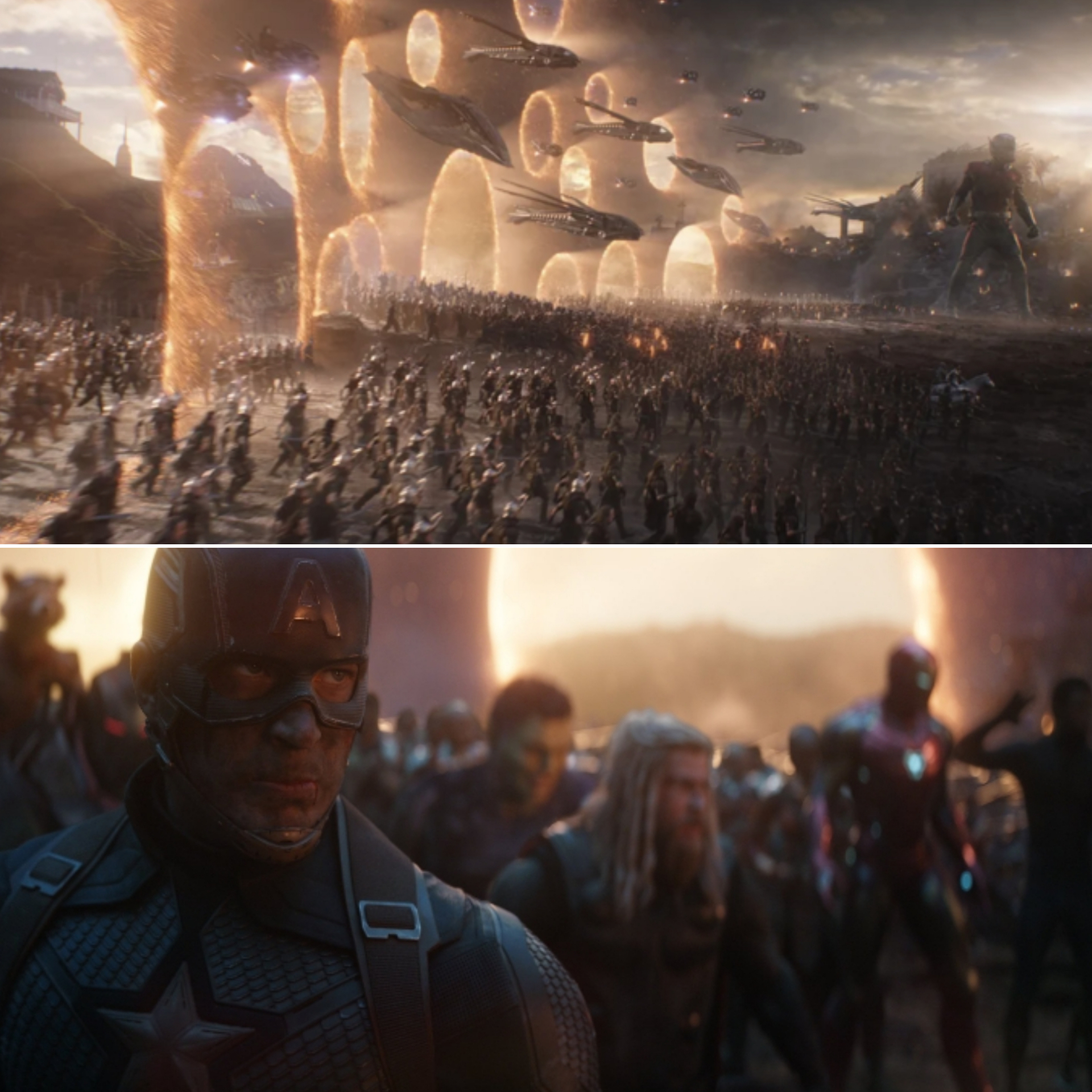 Avengers endgame portals Blank Meme Template