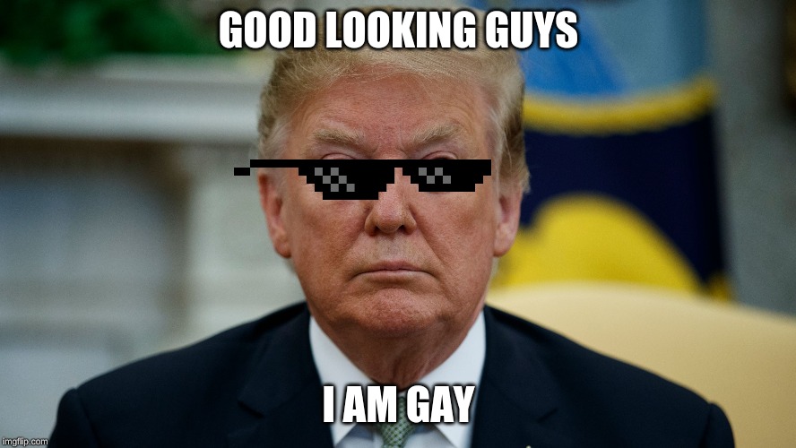 im gay | GOOD LOOKING GUYS; I AM GAY | image tagged in funny,memes,donald trump | made w/ Imgflip meme maker
