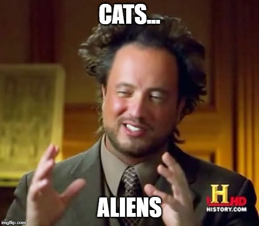 Ancient Aliens | CATS... ALIENS | image tagged in memes,ancient aliens | made w/ Imgflip meme maker