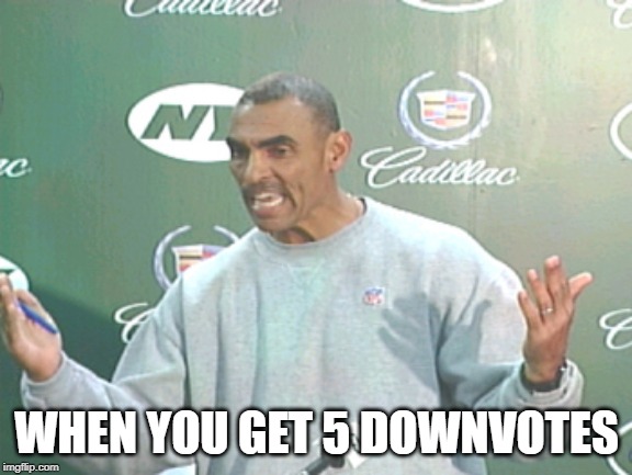 Herm Edwards | WHEN YOU GET 5 DOWNVOTES | image tagged in memes,herm edwards | made w/ Imgflip meme maker
