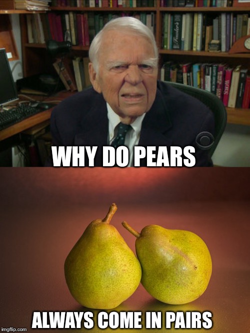 WHY DO PEARS ALWAYS COME IN PAIRS | made w/ Imgflip meme maker