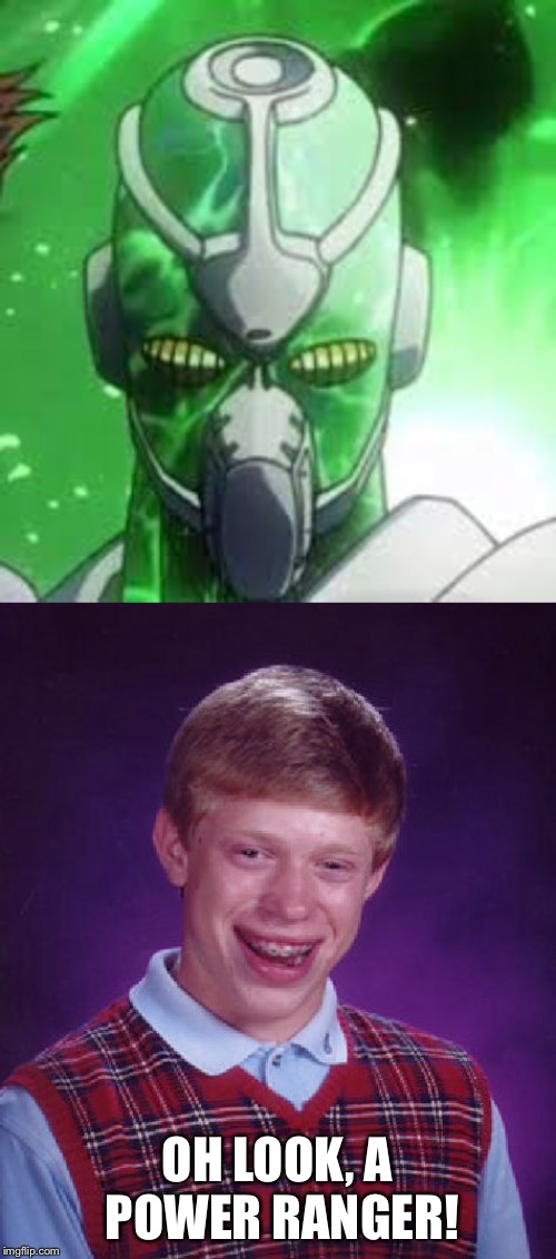 OH LOOK, A POWER RANGER! | image tagged in memes,bad luck brian | made w/ Imgflip meme maker