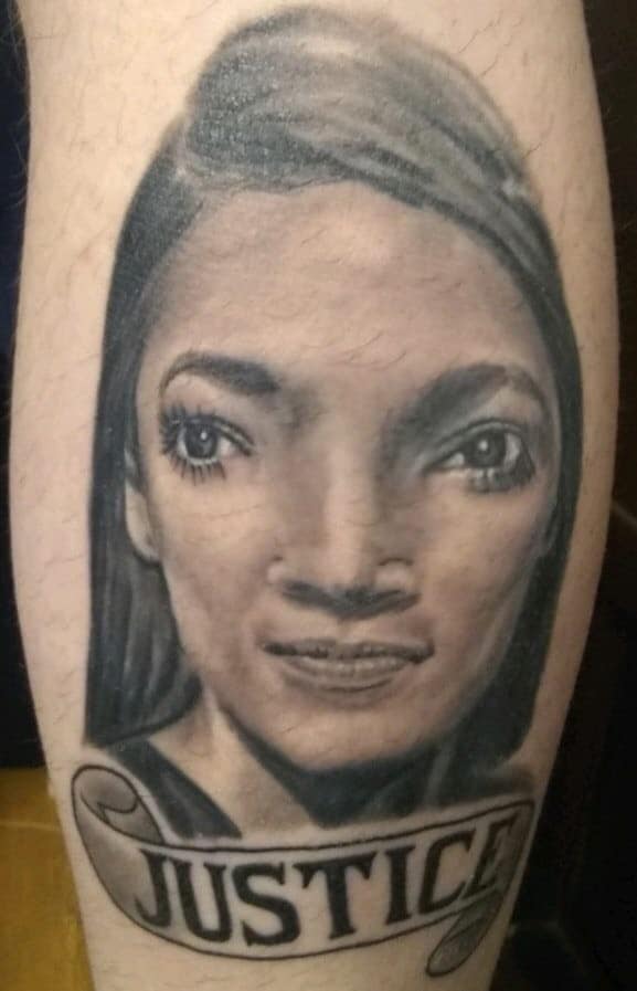 AOC tattoo Blank Meme Template