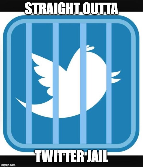Twitter Jail | STRAIGHT OUTTA; TWITTER JAIL | image tagged in twitter jail | made w/ Imgflip meme maker