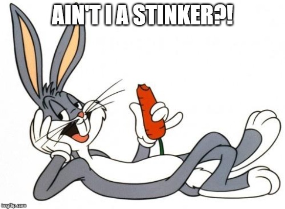 The adventure of bugs bunny | AIN'T I A STINKER?! | image tagged in the adventure of bugs bunny | made w/ Imgflip meme maker
