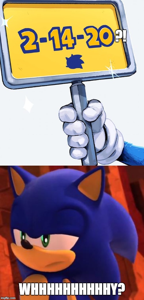 ?! WHHHHHHHHHHY? | image tagged in disappointed sonic,is that a glove i see | made w/ Imgflip meme maker