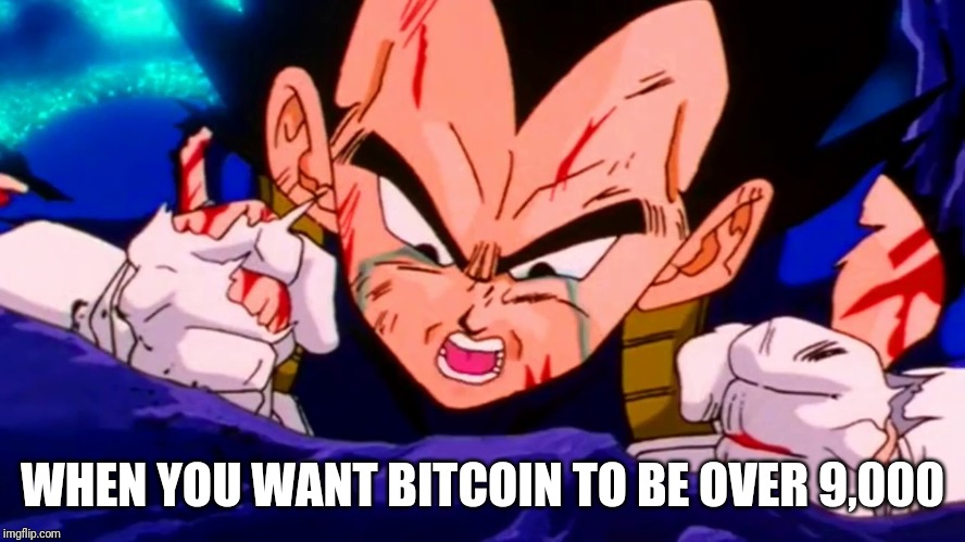 WHEN YOU WANT BITCOIN TO BE OVER 9,000 | made w/ Imgflip meme maker