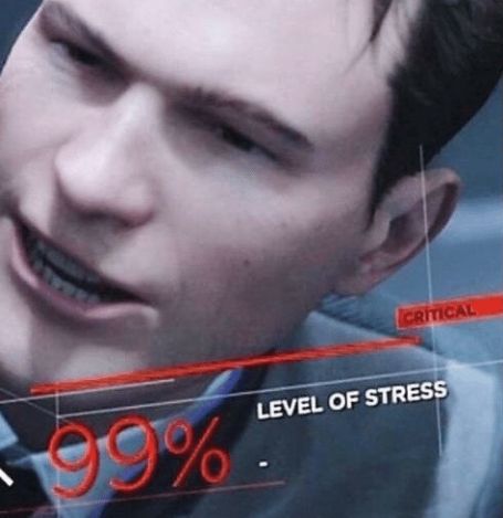 High Quality Stress level 99% Blank Meme Template