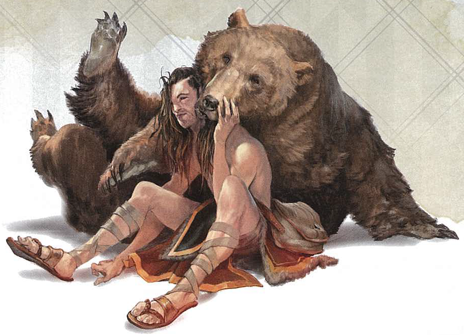 Druid and Bear Blank Meme Template