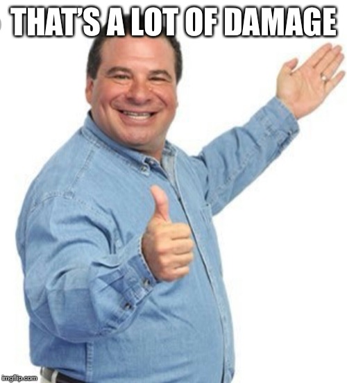 THAT’S A LOT OF DAMAGE | image tagged in phil swift that's a lotta damage flex tape/seal | made w/ Imgflip meme maker