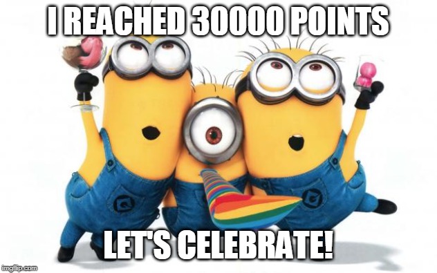 Can we get to 40000 points? :-D | I REACHED 30000 POINTS; LET'S CELEBRATE! | image tagged in minion party despicable me,celebrate,imgflip points | made w/ Imgflip meme maker