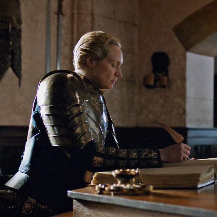 Brienne writing Blank Meme Template