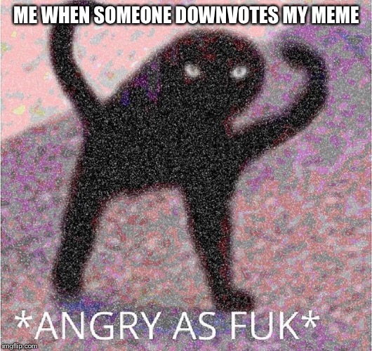 Angry as fuk | ME WHEN SOMEONE DOWNVOTES MY MEME | image tagged in angry as fuk | made w/ Imgflip meme maker