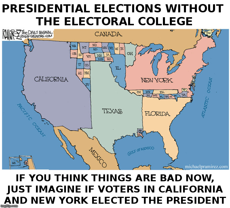 Presidential Elections Without The Electoral College | image tagged in electoral college,national popular vote | made w/ Imgflip meme maker