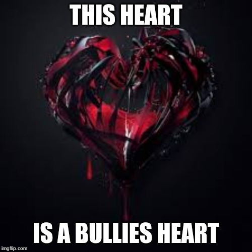 sans | THIS HEART; IS A BULLIES HEART | image tagged in black heart | made w/ Imgflip meme maker