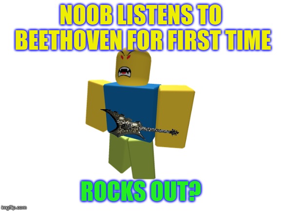 Image Tagged In Noob Roblox Beethoven Imgflip
