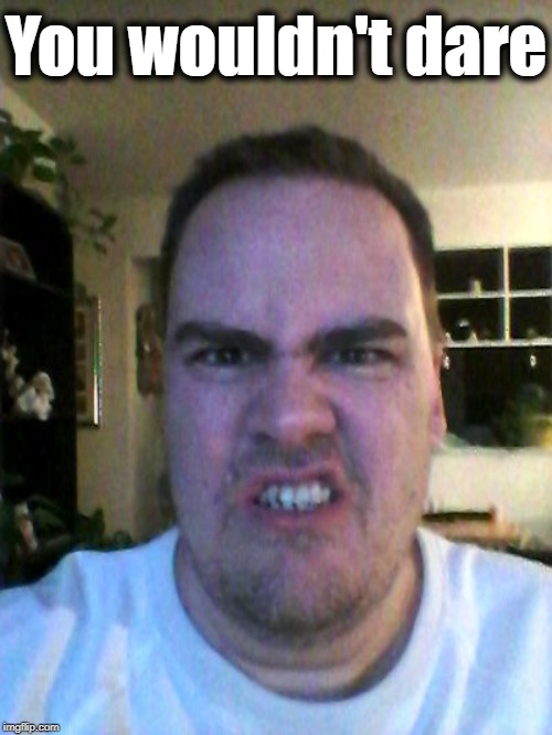 Grrr | You wouldn't dare | image tagged in grrr | made w/ Imgflip meme maker