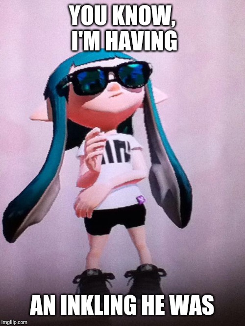 inkling | YOU KNOW, I'M HAVING AN INKLING HE WAS | image tagged in inkling | made w/ Imgflip meme maker