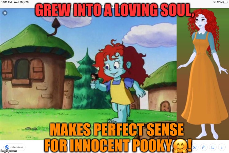 Pooky, lovable ginger?! | GREW INTO A LOVING SOUL, MAKES PERFECT SENSE FOR INNOCENT POOKY🤗! | image tagged in pooky lovable ginger | made w/ Imgflip meme maker