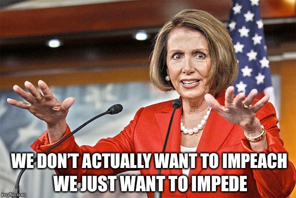 WE JUST WANT TO IMPEDE WE DON’T ACTUALLY WANT TO IMPEACH | made w/ Imgflip meme maker