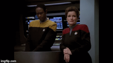 Star trek voyager | image tagged in gifs,star trek voyager,star trek,voyager,captain janeway | made w/ Imgflip video-to-gif maker